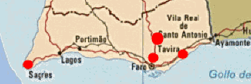 Algarve Pousadas map