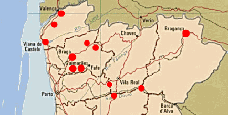 Northern-Portugal-Pousadas-map
